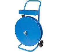Precifilm Carretilla de Carga Portaflejes - Carro de Fleje Resistente - Fácil Manejo de Bobinas - Carretilla de Mano para Transporte Eficiente - Ideal para Industria y Logística - D150-406 (Azul)