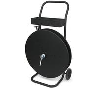 Precifilm Carretilla de Carga Portaflejes - Carro de Fleje Resistente - Fácil Manejo de Bobinas - Carretilla de Mano para Transporte Eficiente - Ideal para Industria y Logística - D150-406 (Negro)