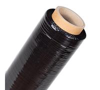 Precifilm Film Embalaje Negro Estirable - Film Plastico Elástico y Resistente con Núcleo Fino - 50cm Ancho, 23 Micras de Grosor, Excelente Adherencia - Film para Embalar, 200m, Paquete de 1 Rollo
