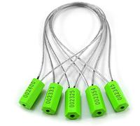 Precinto de seguridad Etiquetas de seguridad Umbered for atar candados herméticos, longitud 300 mm 11,8"(Green,100 PCS)