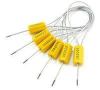 Precinto de seguridad Etiquetas de seguridad Umbered for atar candados herméticos, longitud 300 mm 11,8"(Yellow,100 PCS)