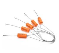 Precinto de seguridad Etiquetas de seguridad Umbered for atar candados herméticos, longitud 300 mm 11,8"(Orange,100 PCS)