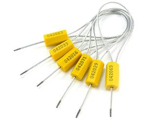 Precinto de seguridad Etiquetas de seguridad Umbered for atar candados herméticos, longitud 300 mm 11,8"(Yellow,100 PCS)