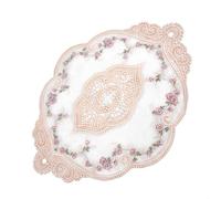 Preciosa cubierta redonda de la tabla del cordón adornada con las rosas para la decoración de lujo de la boda y del acontecimiento