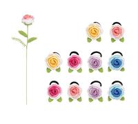 Preciosa diadema de ganchillo con flores, kits de iniciación de ganchillo con gancho, accesorios para tejer, bandas de pelo de flores, juego de tejer