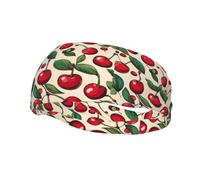 Preciosa Diadema Deportiva con Estampado de Cerezas Rojas, Transpirable y cómoda para Correr, Yoga y Fitness (Unisex).