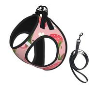 Preciosa Fresa Rosa,Arnés para Mascotas, arnés Reflectante Ajustable para Perros,L
