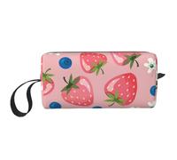 Preciosa Fresa Rosa, Bolsa de Maquillaje Bolsa de cosméticos Bolsa de artículos de tocador de Viaje portátil Bolsa de Maquillaje