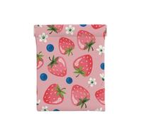 Preciosa Fresa Rosa, Squeeze Top Wallet Bolsa de Almacenamiento para Mujer Monedero pequeño Bolsa de Cambio