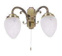 Preciosa Lámpara de Pared 2 Luces Estilo Art Nouveau/Bronce 8632n