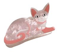 Preciosa pinza para el pelo con forma de gatos/perros de dibujos animados para mujer, camping, coleta de caballo, delicada pinza de mandíbula para maquillaje de niña, cuidado de la piel