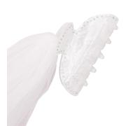 Preciosa pinza para el pelo de diamantes de imitación con velo flexible y duradera, para bodas y fiestas