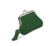 Preciosas bolsas para monedas, monedero, bolsa de almacenamiento de monedas, monedero de cuero, soporte para besos para mujeres y niñas, carteras pequeñas, bonita bolsa de cuero, Green, Mass Beauty