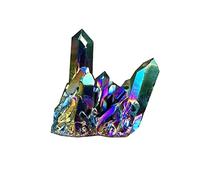 Precioso ángel arcoíris Aura Crazy Amethyst Clusters Natural cuarzo cristal áspero Lealing piedra para niños regalos