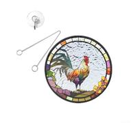 Precioso bañador de sol hecho a mano estilo vitral con cadena para elegantes acentos del hogar (D)