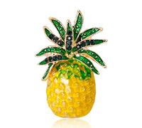 Precioso broche de aguja de cuello de piña de dibujos animados de esmalte con fruta de piña, broche de solapa para vestidos, bufandas, bolsos, chaquetas, libros clásicos para bebés