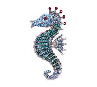Precioso broche de caballito de mar, joyería de aleación única, elegante decoración de caballito de mar, gran adición a cualquier armario o colección, pin versátil