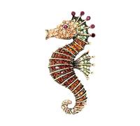 Precioso broche de caballito de mar, joyería de aleación única, elegante decoración de caballito de mar, gran adición a cualquier armario o colección, pin versátil