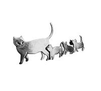 Precioso broche de la familia de gatos, elegante pin de aleación para trajes casuales y formales, regalo para los amantes de los gatos, hermoso broche, Einheitsgröße, como se describe