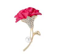Precioso broche floral de aleación que simboliza el amor y el respeto. Ideal para regalos y accesorios de moda. Aguja de pecho tradicional, Einheitsgröße, como se describe