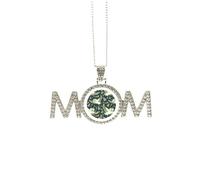 Precioso collar de búhos y pájaros con patrones florales oscuros, regalo para el día de la madre, para mamá, abuela, abuela, joyería de cumpleaños, Medium