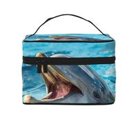 Precioso delfín Impreso., Bolsa de Maquillaje Bolsa de cosméticos Bolsa de artículos de tocador de Viaje portátil Estuche para lápices Bolsa de artículos de tocador
