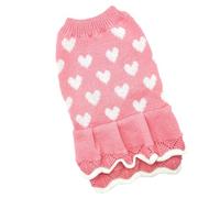 Precioso Diseño De Corazón Suéter para Perro Vestido para Día De Valentín Prendas De Punto De Invierno para Mascotas Pequeñas Suministro De Regalo De Cumpleaños Vestido De Punto