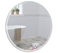Precioso Espejo Redondo de baño, Moderno y Elegante, con Bisel, para Instalar en la Pared 40cm x 40cm