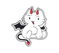 Precioso gato con patrón de de ángel Broche de aleación Pin Accesorio de para ropa Bolsa Bufanda Estilo Dibujos animados Ángel Gato Broche Pin