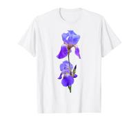 Precioso Iris Púrpura Exótico En Blanco Formas Mania Camiseta gráfica económica, Hombre, Blanco, L