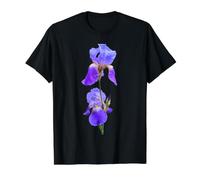 Precioso Iris Púrpura Exótico En Blanco Formas Mania Camiseta gráfica económica, Hombre, Negro, L