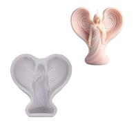 Precioso molde de vela de silicona con alas de corazón para hacer velas perfumadas, jabón hecho a mano, regalo de Valentín y fundición de resina, elastómero decorativo
