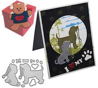 Precioso perro animal mueren para hacer tarjetas, plantillas de corte de animales de perro, plantillas de corte para álbumes de recortes, álbumes de fotos, troquelado decorativo para hacer tarjetas,