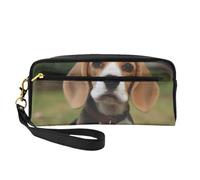 Precioso Perro Beagle Estampado, Bolsa de Maquillaje Bolsa de cosméticos Bolsa de Aseo de Viaje portátil Estuche de Cuero para Mujeres y niñas