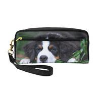 Precioso Perro de montaña de Berna, Bolsa de Maquillaje Bolsa de cosméticos Bolsa de Aseo de Viaje portátil Estuche de Cuero para Mujeres y niñas