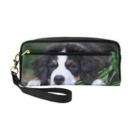 Precioso Perro de montaña de Berna, Bolsa de Maquillaje Bolsa de cosméticos Bolsa de Aseo de Viaje portátil Estuche de Cuero para Mujeres y niñas