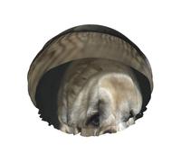 Precioso perro labrador,Gorro de ducha, gorro de noche, gorro de baño elástico impermeable de doble capa, reutilizable para el cabello.