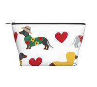 Precioso Perro Salchicha, Bolsa de artículos de tocador Bolsa de Maquillaje Bolsa de cosméticos Bolsa de artículos de tocador de Viaje portátil