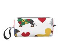 Precioso Perro Salchicha, Bolsa de Maquillaje Bolsa de cosméticos Bolsa de artículos de tocador de Viaje portátil Bolsa de Maquillaje