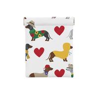 Precioso Perro Salchicha, Squeeze Top Wallet Bolsa de Almacenamiento para Mujer Monedero pequeño Bolsa de Cambio