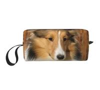 Precioso Perro Sheltie, Bolsa de Maquillaje Bolsa de cosméticos Bolsa de artículos de tocador de Viaje portátil Bolsa de Maquillaje
