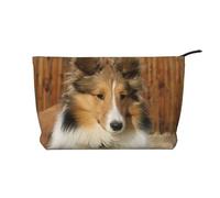 Precioso Perro Sheltie,Neceser de Pana, Neceser de Maquillaje portátil, Neceser de Viaje