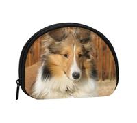 Precioso Perro Sheltie, pequeño Neceser para Guardar Toallas sanitarias y Maquillaje, Monedero para cosméticos de Mujer.
