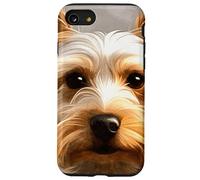 Precioso Retrato de Cabeza Flotante de Cachorro Yorkshire Terrier Carcasa para iPhone SE (2020) / 7/8
