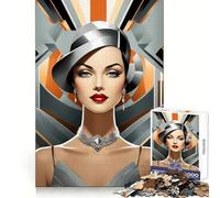 Precioso Rompecabezas ArtDeco de 1000 Piezas para adultosEntrenamiento de Memoria, diversión garantizadaCorte impecableRegalo Ideal para Navidad (50x75cm)