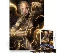 Precioso Rompecabezas de ángel Dorado de 1000 Piezas para adolescentesDesarrolla la Capacidad analítica, fomenta la atención Plena y es un Regalo Ideal para Las Vacaciones (50x75cm)