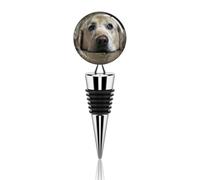 Precioso tapón de vino con forma de perro labrador, de metal, desmontable y a prueba de fugas, con exquisito tapón redondo, ideal para Navidad y cumpleaños.