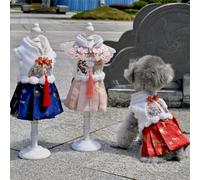 Precioso vestido de invierno aterciopelado para mascotas, ajuste cómodo que permite libertad de movimiento mientras las mantiene a la moda esta temporada (I)
