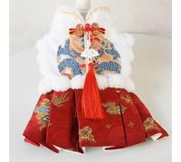 Precioso vestido de invierno aterciopelado para mascotas, ajuste cómodo que permite libertad de movimiento mientras las mantiene a la moda esta temporada (C)