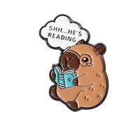 Preciosos pines de animales para ropa, accesorios de ropa, encantador, dije de mochila, unisex, con temática de animales, adorno de solapa, broche de capibaras, talla única, como se describe